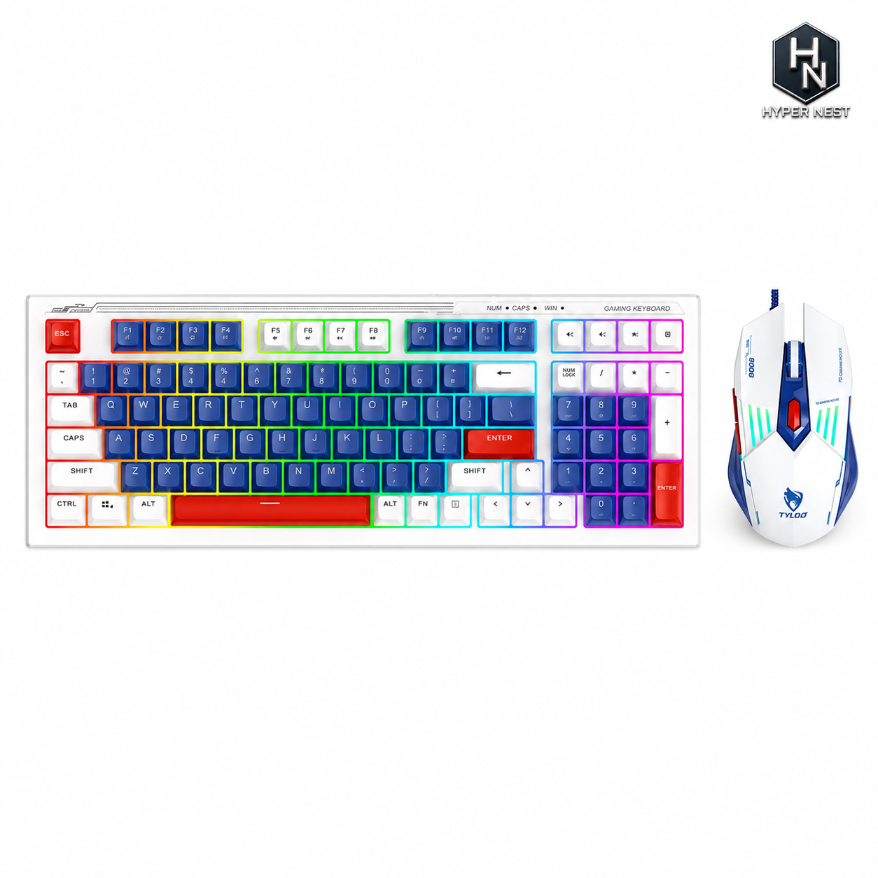 T-Wolf TF610 RGB Gaming Keyboard Mouse Combo