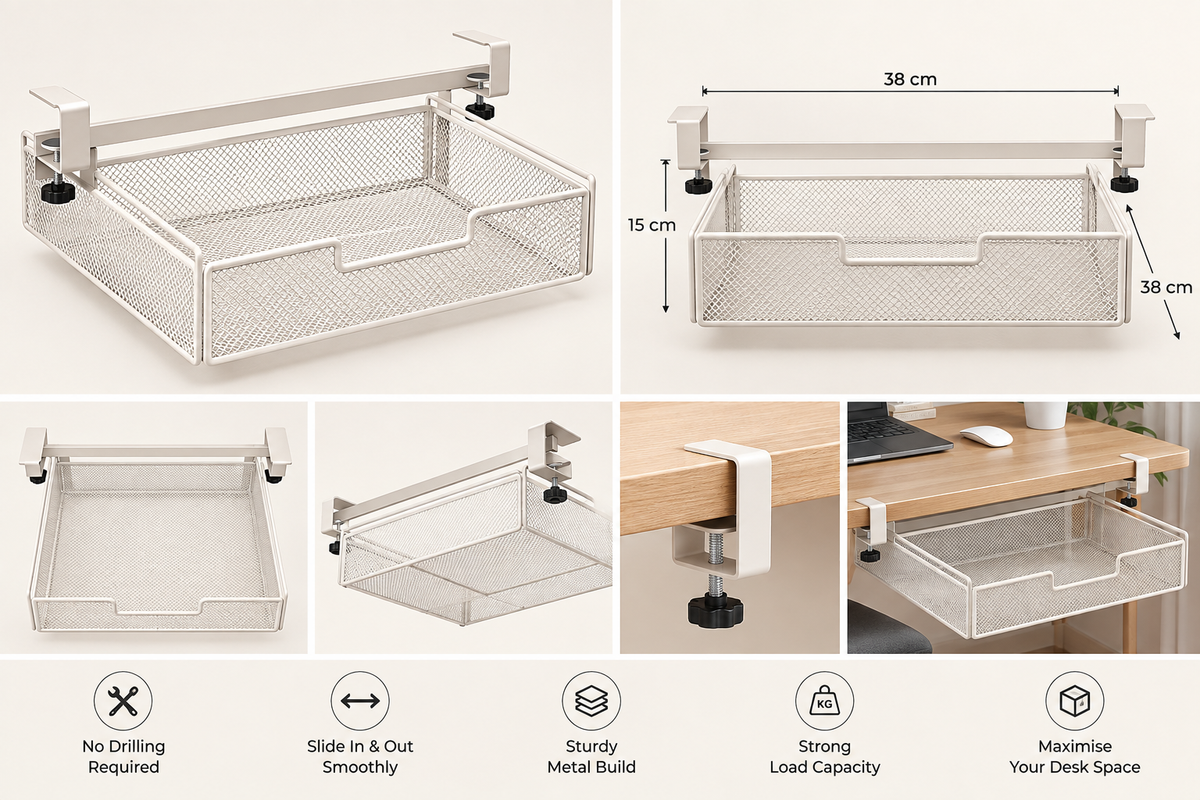 The SlideNest Under-Desk Drawer